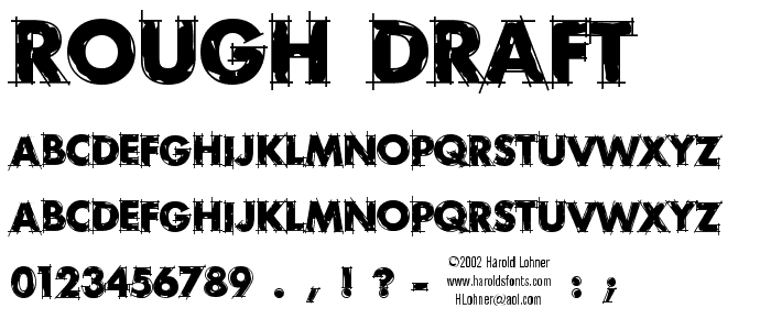 Rough Draft font